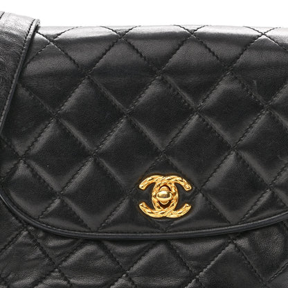 Chanel Lambskin Quilted CC Flap Shoulder Bag Black 9 of 12