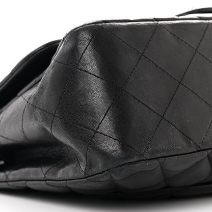 Chanel Lambskin Quilted Jumbo Single Flap Black 9 of 11