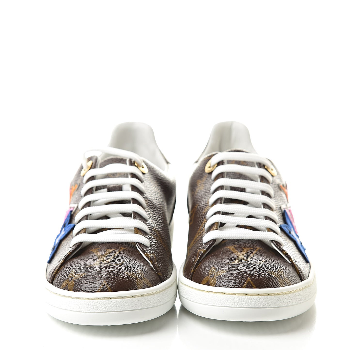 Calfskin Monogram LV Black Heart Sneakers 37 Cacao