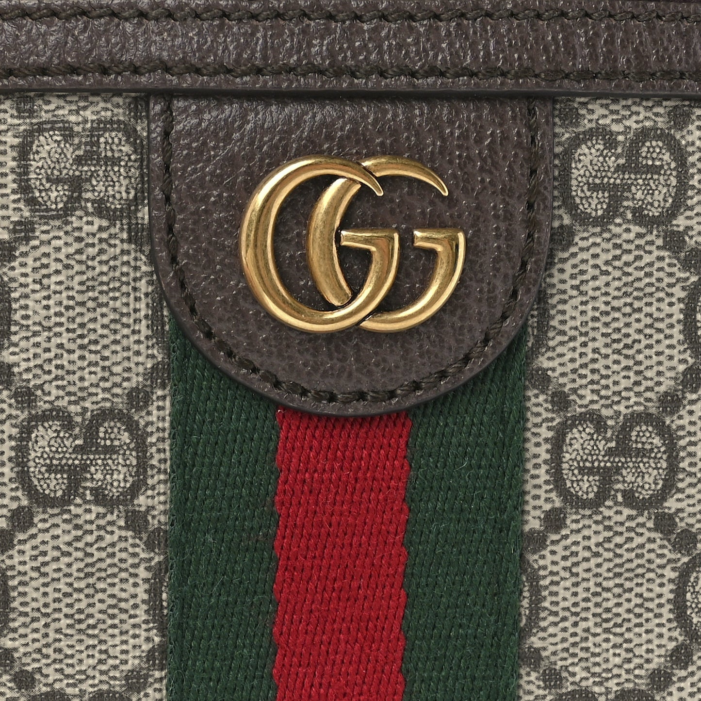 GG Supreme Monogram Web Mini Ophidia Messenger Brown