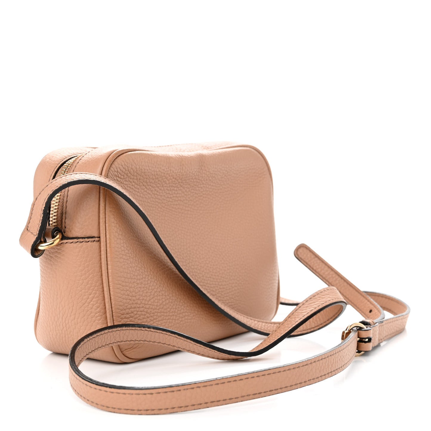 Pebbled Calfskin Small Soho Disco Bag Camelia