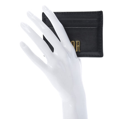 Christian Dior Calfskin D-Fence Card Holder Black 2 of 8