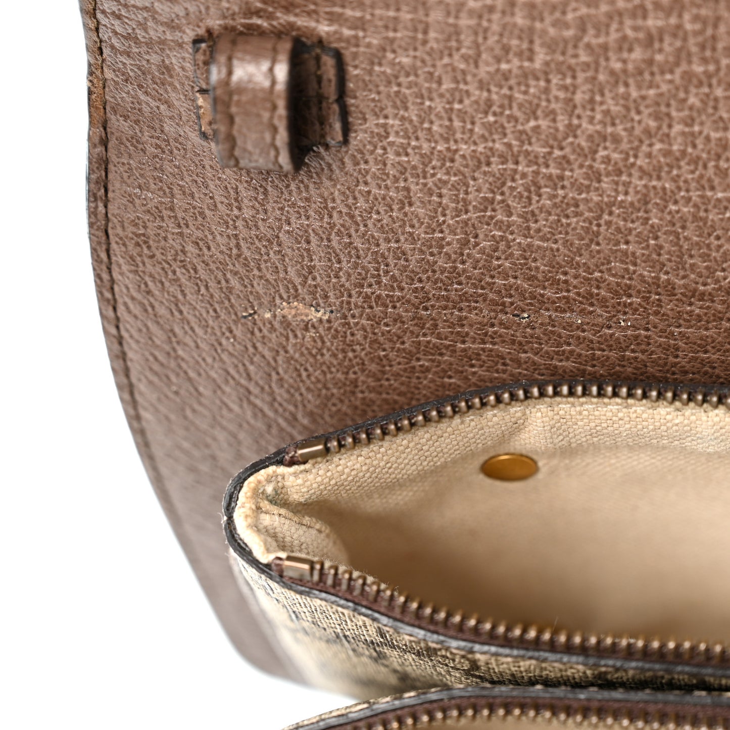 GG Supreme Monogram Web Ophidia Flap Messenger Bag  Beige New Acero