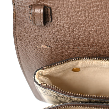 Gucci GG Supreme Monogram Web Ophidia Flap Messenger Bag  Beige New Acero 12 of 12