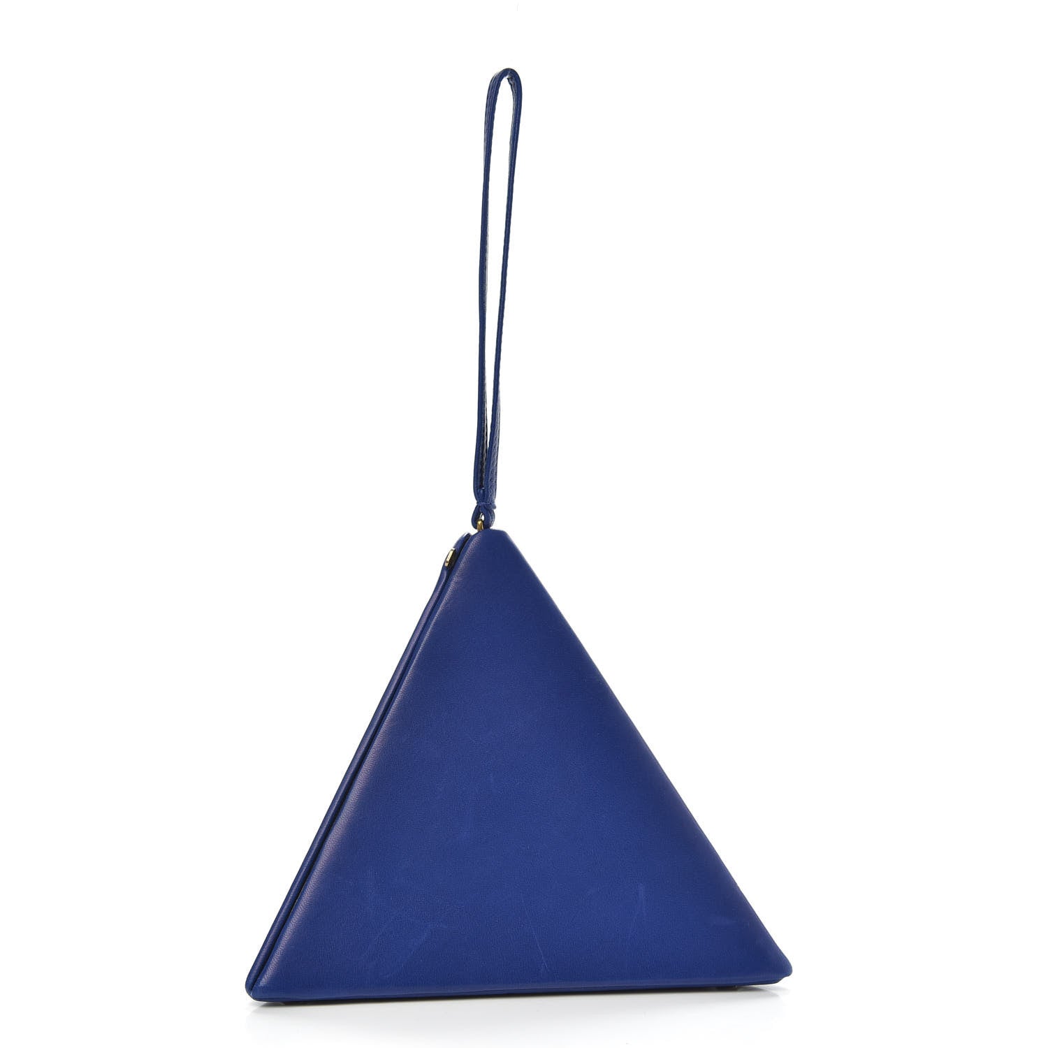 Saint Laurent Lambskin Pyramid Clutch Blue 3 of 10
