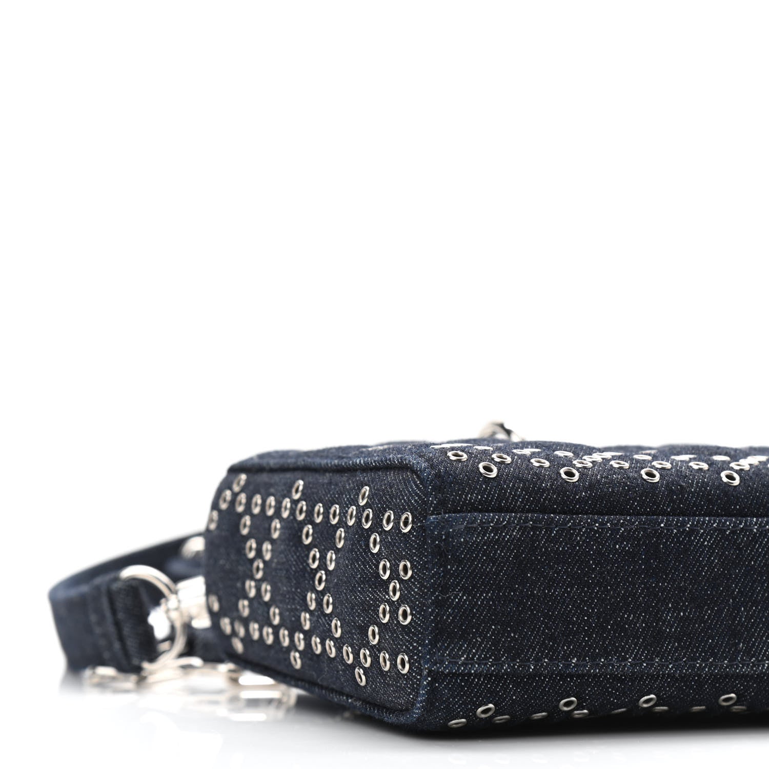 Christian Dior Denim Eyelet Lady D-Joy Blue 8 of 10