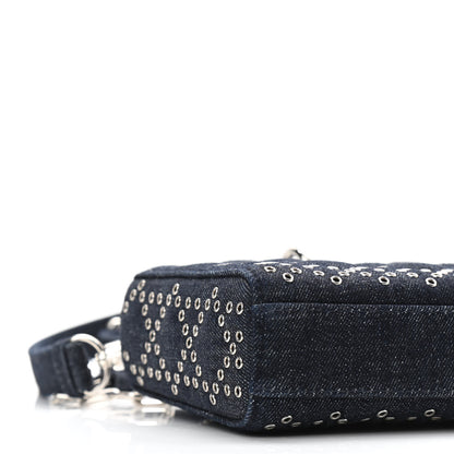 Christian Dior Denim Eyelet Lady D-Joy Blue 8 of 10