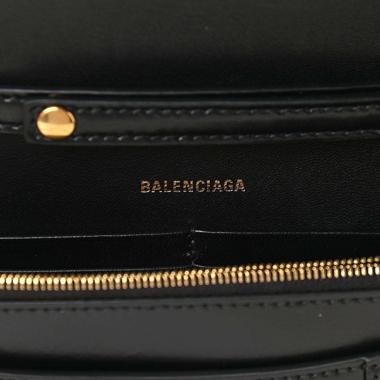 Balenciaga Shiny Box Calfskin Hourglass Chain Bag Black 6 of 8