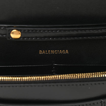 Balenciaga Shiny Box Calfskin Hourglass Chain Bag Black 6 of 8