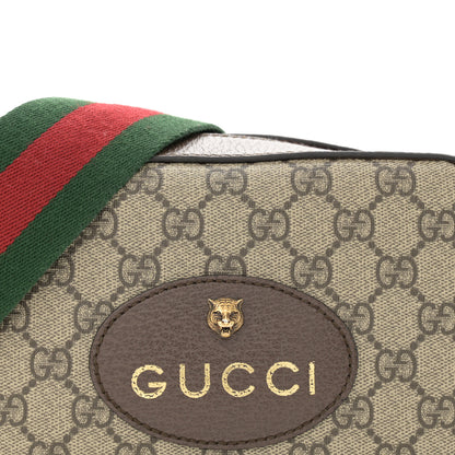 Gucci GG Supreme Monogram Web Neo Vintage Shoulder Bag Beige New Acero Crop 8 of 14