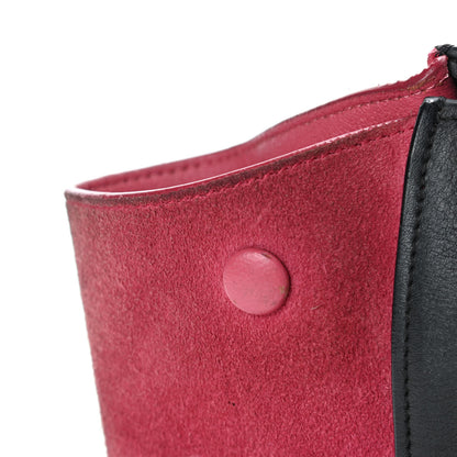Celine Smooth Calfskin Suede Medium Tri-Color Trapeze Pink 6 of 12