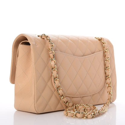 Chanel Caviar Quilted Medium Double Flap Beige Clair 4 of 8