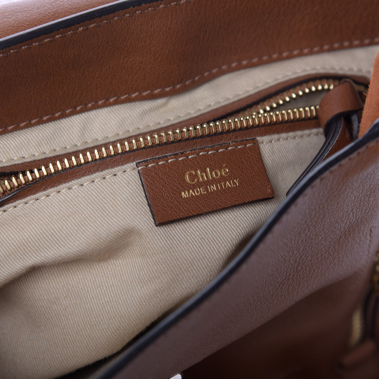 Chloe Suede Calfskin Small Faye Backpack Tobacco 7 of 12