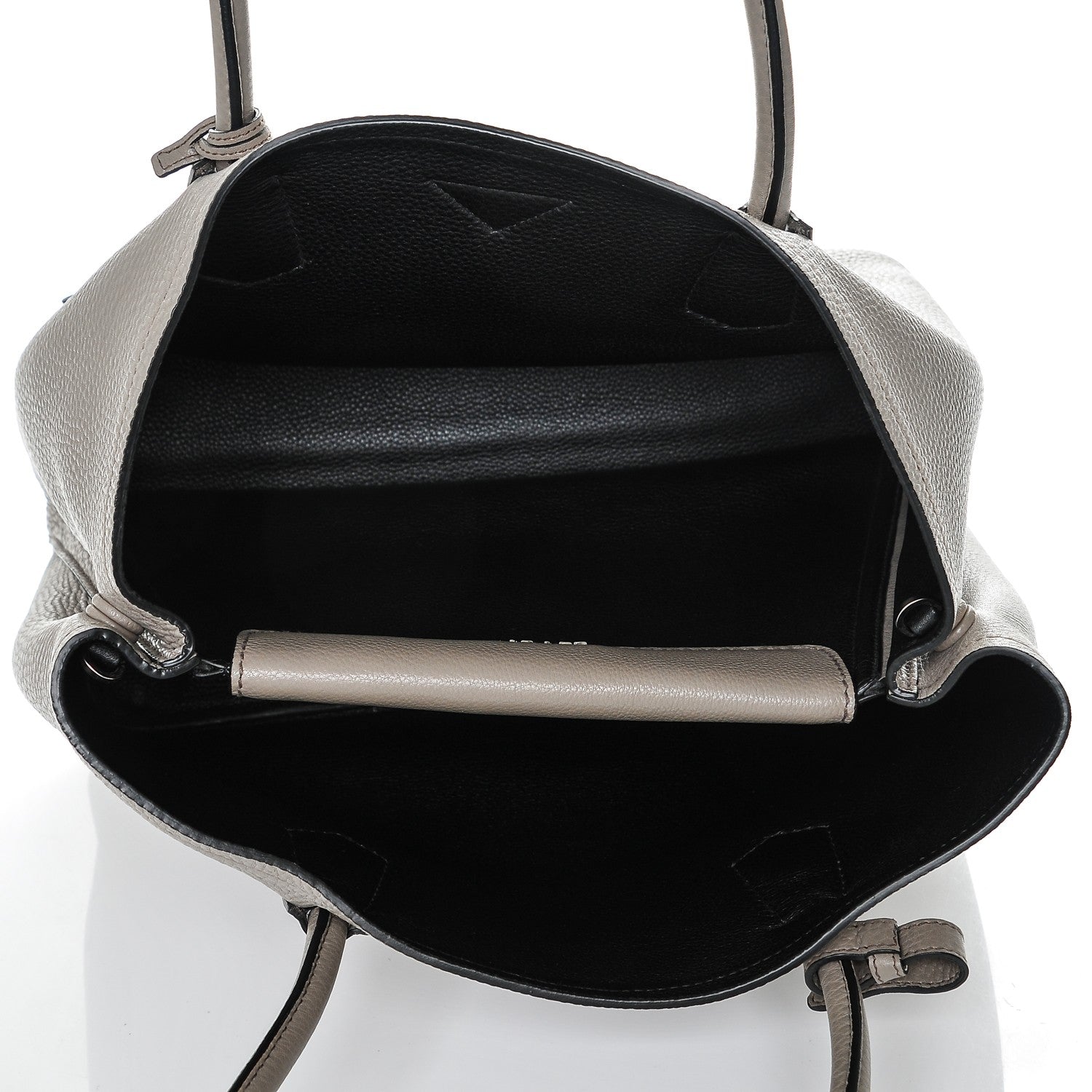 Prada Vitello Daino Medium Double Bag Argilla Black 5 of 6