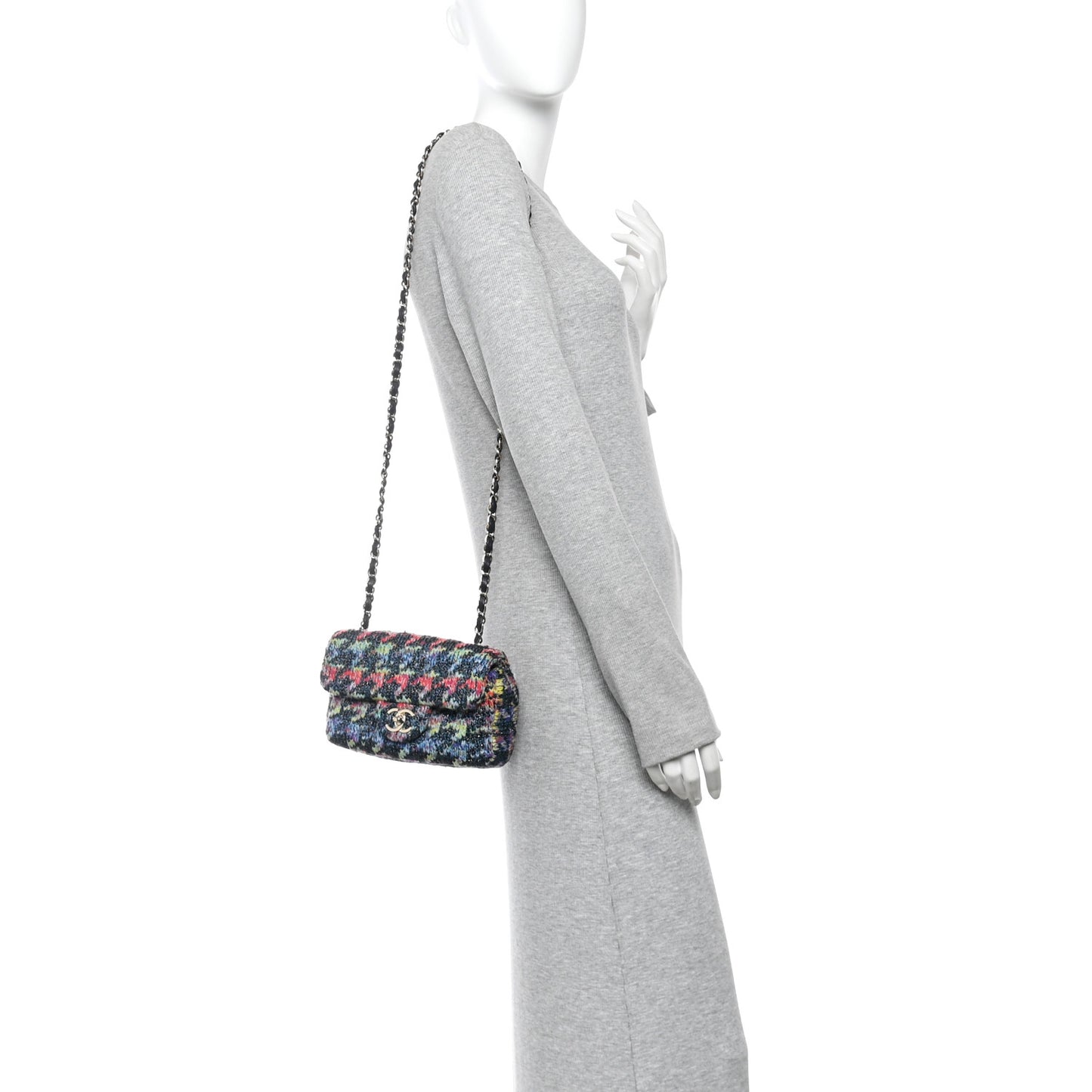 Knit Mini Rectangular Flap Multicolor