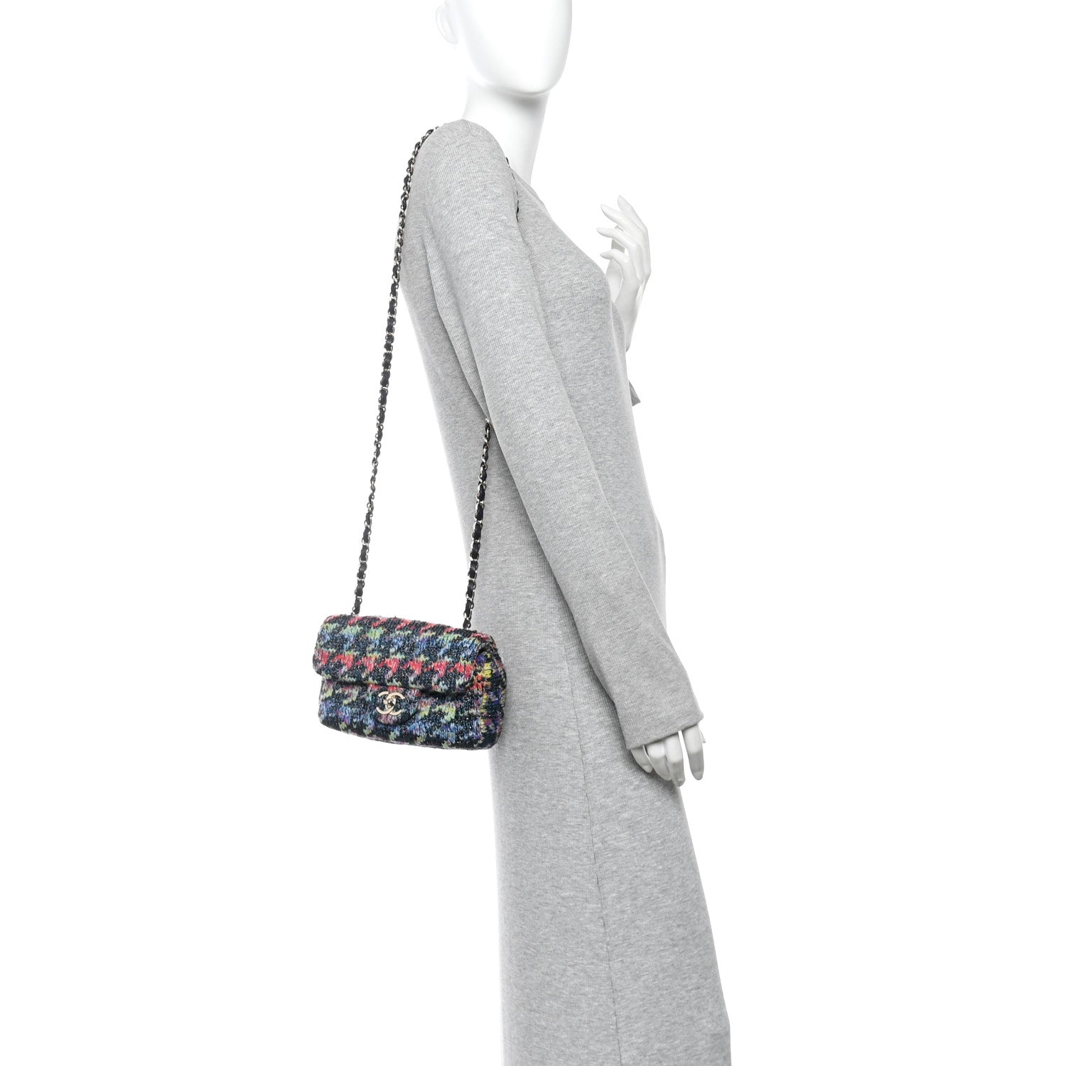 Chanel Knit Mini Rectangular Flap Multicolor 2 of 12