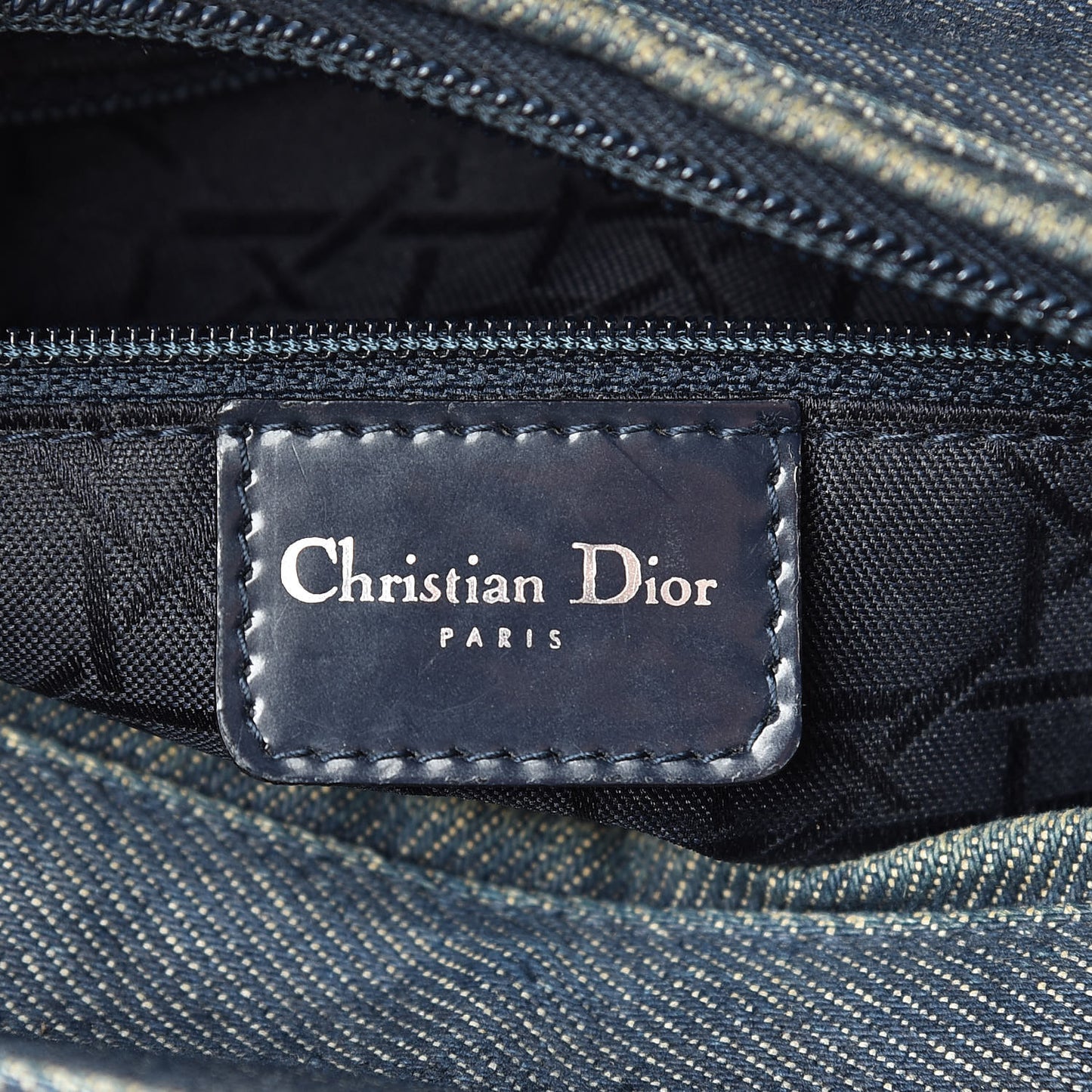 Denim Cannage Medium Lady Dior Blue