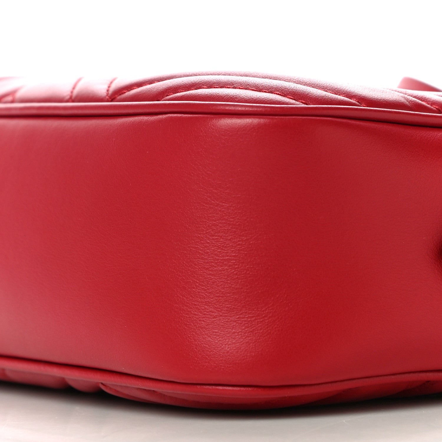 Gucci Calfskin Matelasse Small GG Marmont Chain Shoulder Bag Hibiscus Red 11 of 11