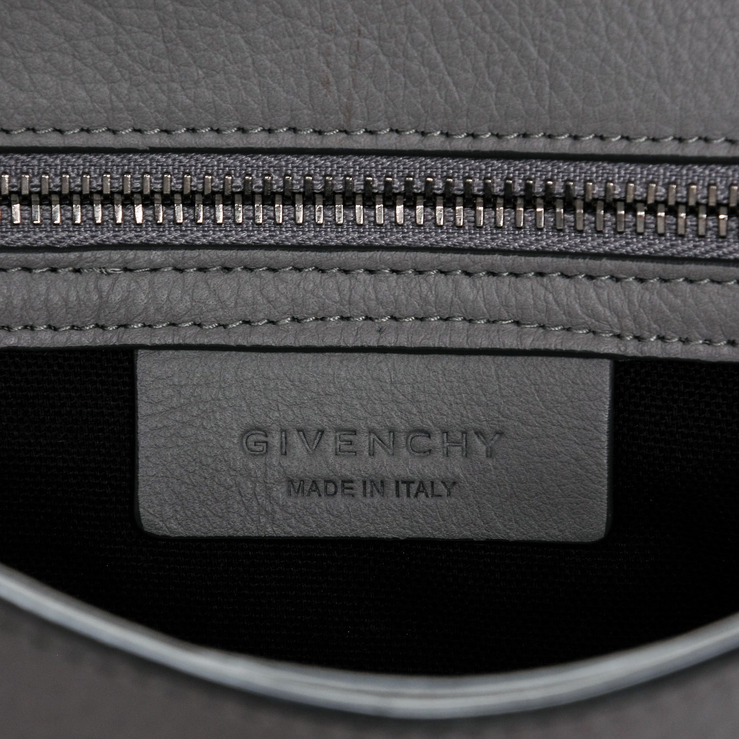 Grained Calfskin Medium Pandora Pure Flap Bag Pearl Grey