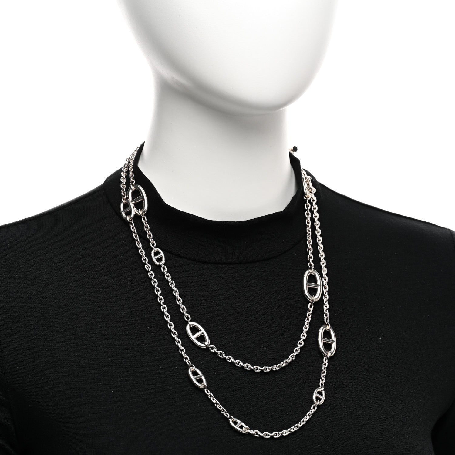 Hermes Sterling Silver Farandole Necklace 120 2 of 6