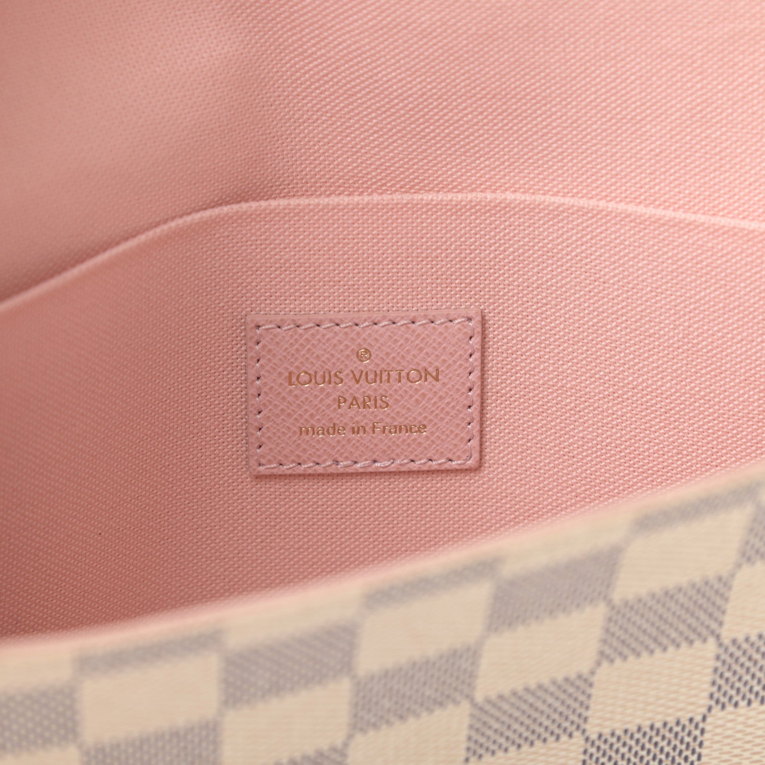Louis Vuitton Damier Azur Pochette Felicie Chain Wallet Rose Ballerine 8 of 15