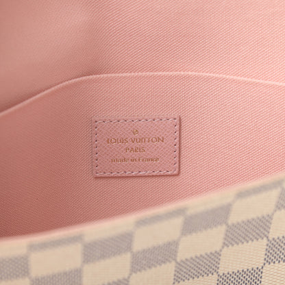 Louis Vuitton Damier Azur Pochette Felicie Chain Wallet Rose Ballerine 8 of 15