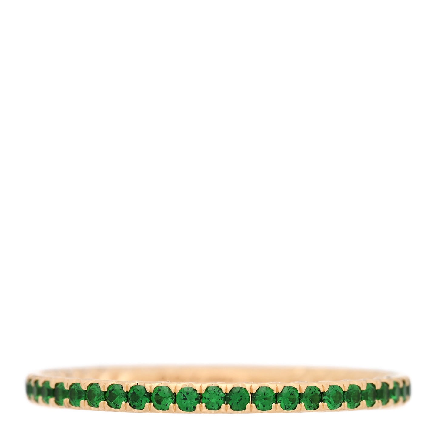 18K Yellow Gold Tsavorite 1.85mm Eden Eternity Band Ring 67 11.75