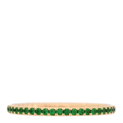 David Yurman 18K Yellow Gold Tsavorite 1.85mm Eden Eternity Band Ring 67 11.75 1 of 4