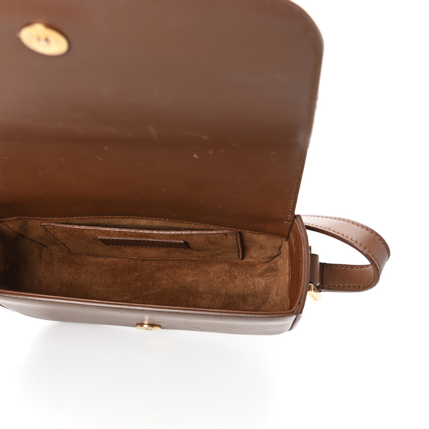 Saint Laurent Smooth Calfskin Small Monogram Université Shoulder Bag Dark Beige 5 of 8