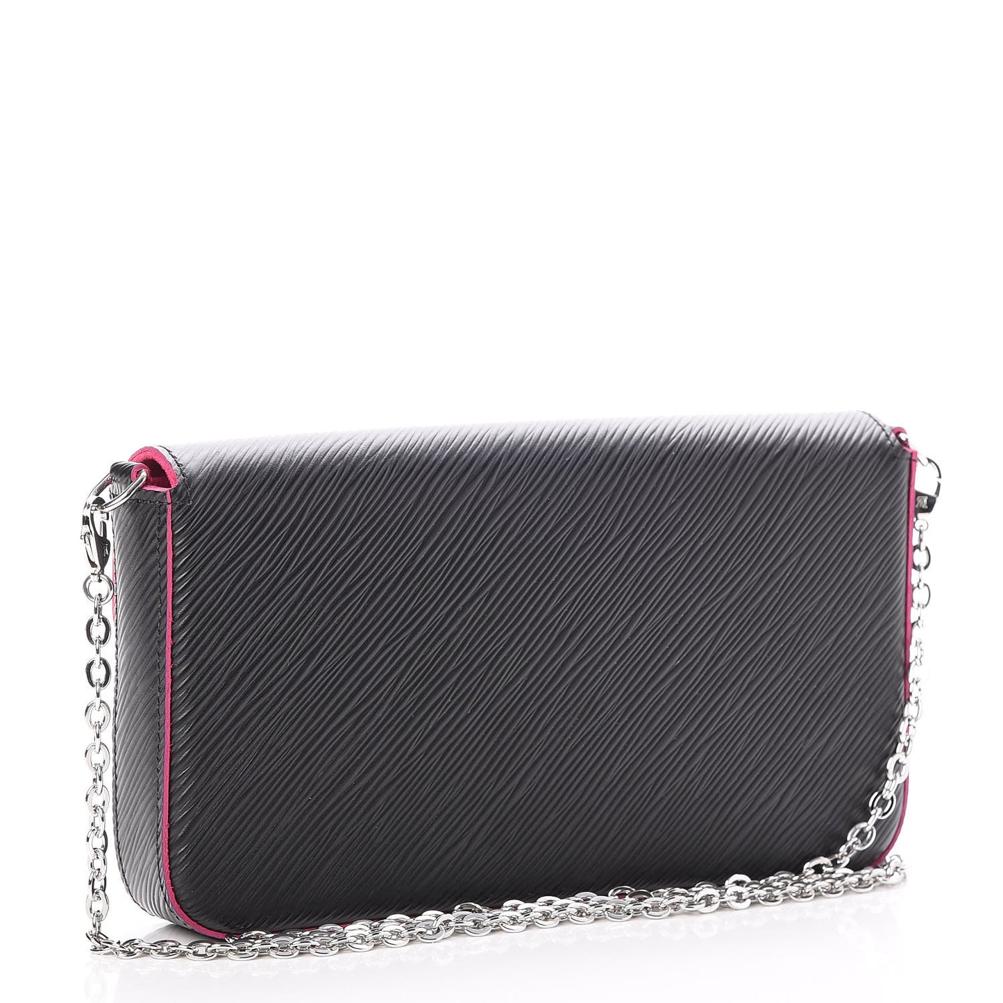 Epi Pochette Felicie Black Hot Pink