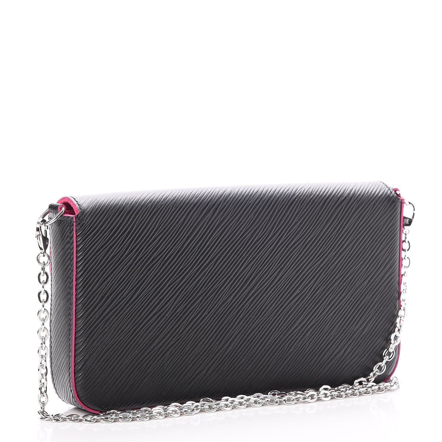 Louis Vuitton Epi Pochette Felicie Black Hot Pink 3 of 9
