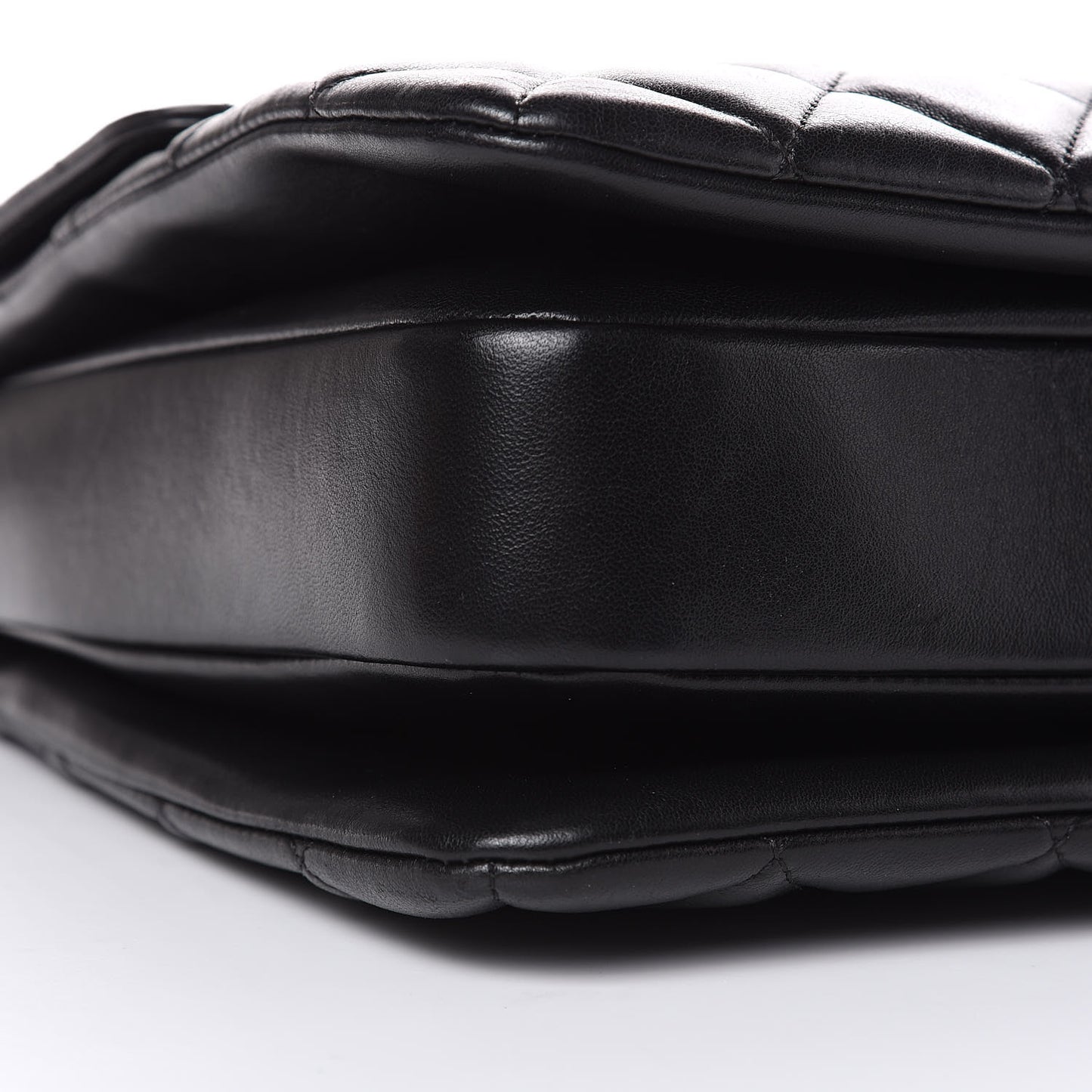 Lambskin Quilted Large Trendy CC Dual Handle Flap Bag Black