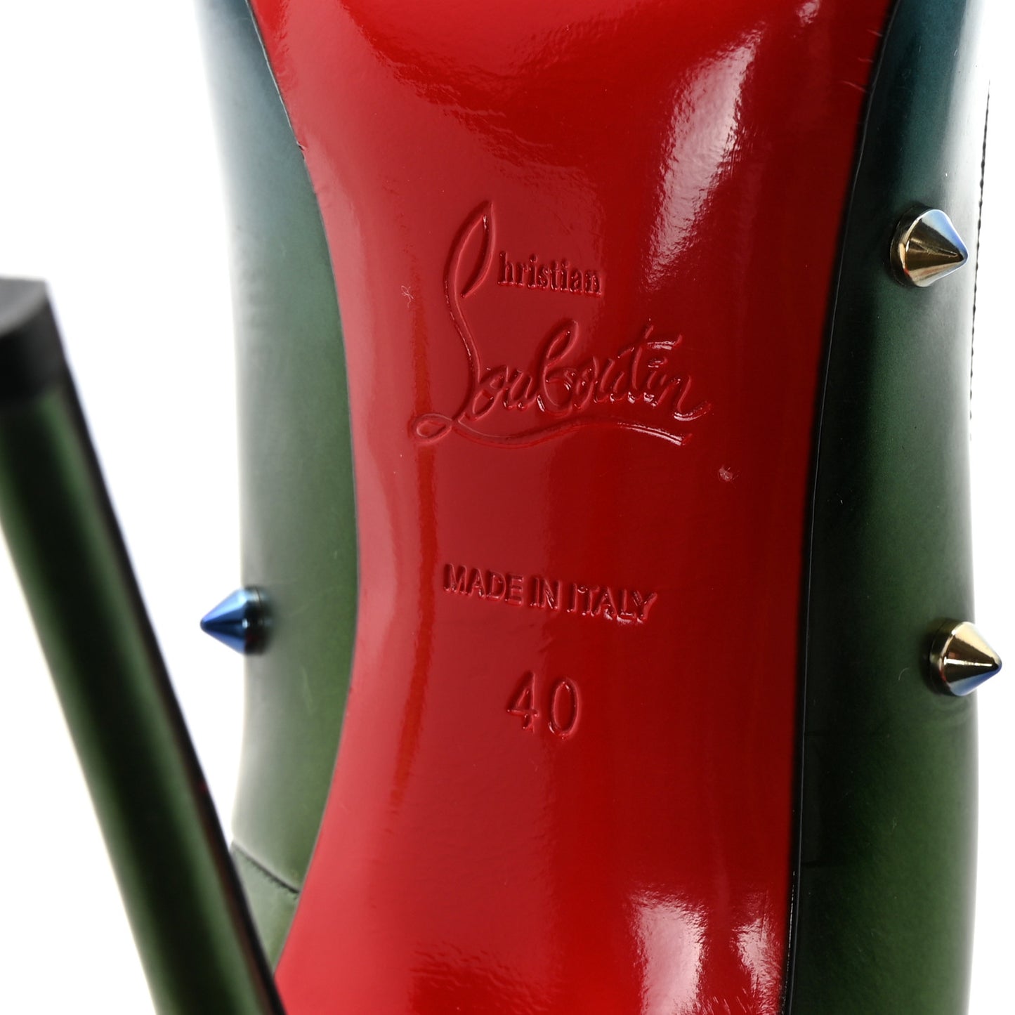 Patent Scarabe Degraspike 120 Pumps 40 Blue Green