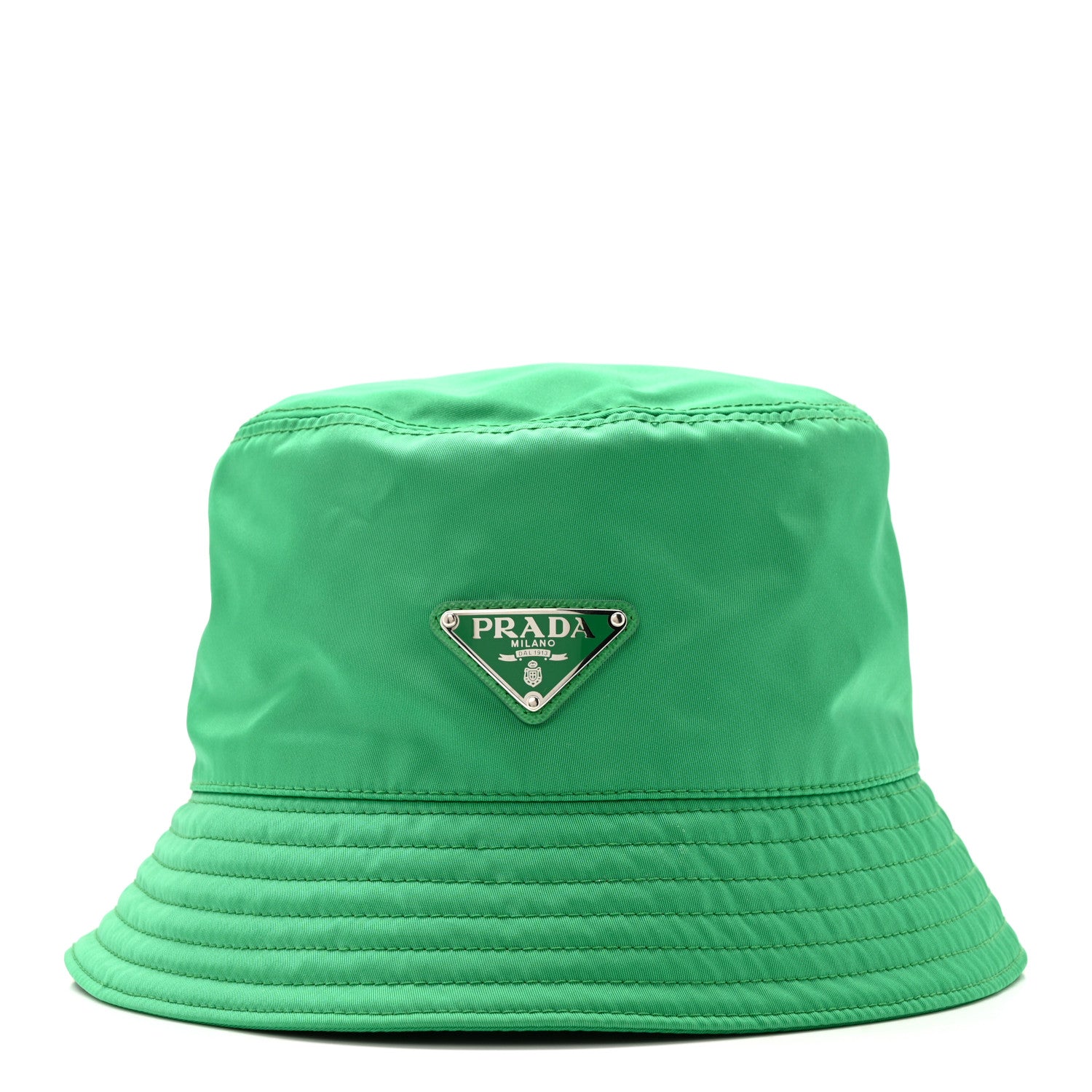 Prada Re-Nylon Triangle Womens Bucket Hat S Menta 1816803