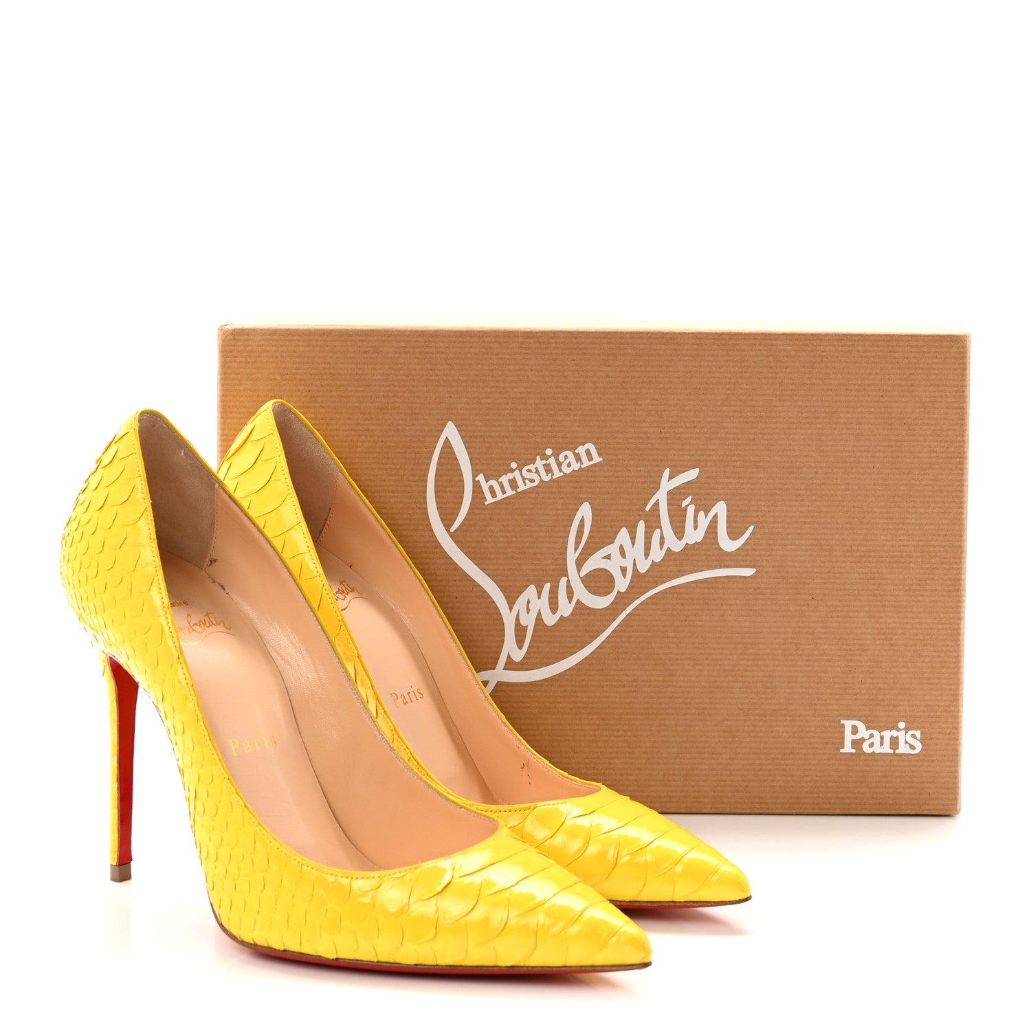 Christian Louboutin Snakeskin Crystal Decollete 554 100 Pumps 37 Sun 9 of 9
