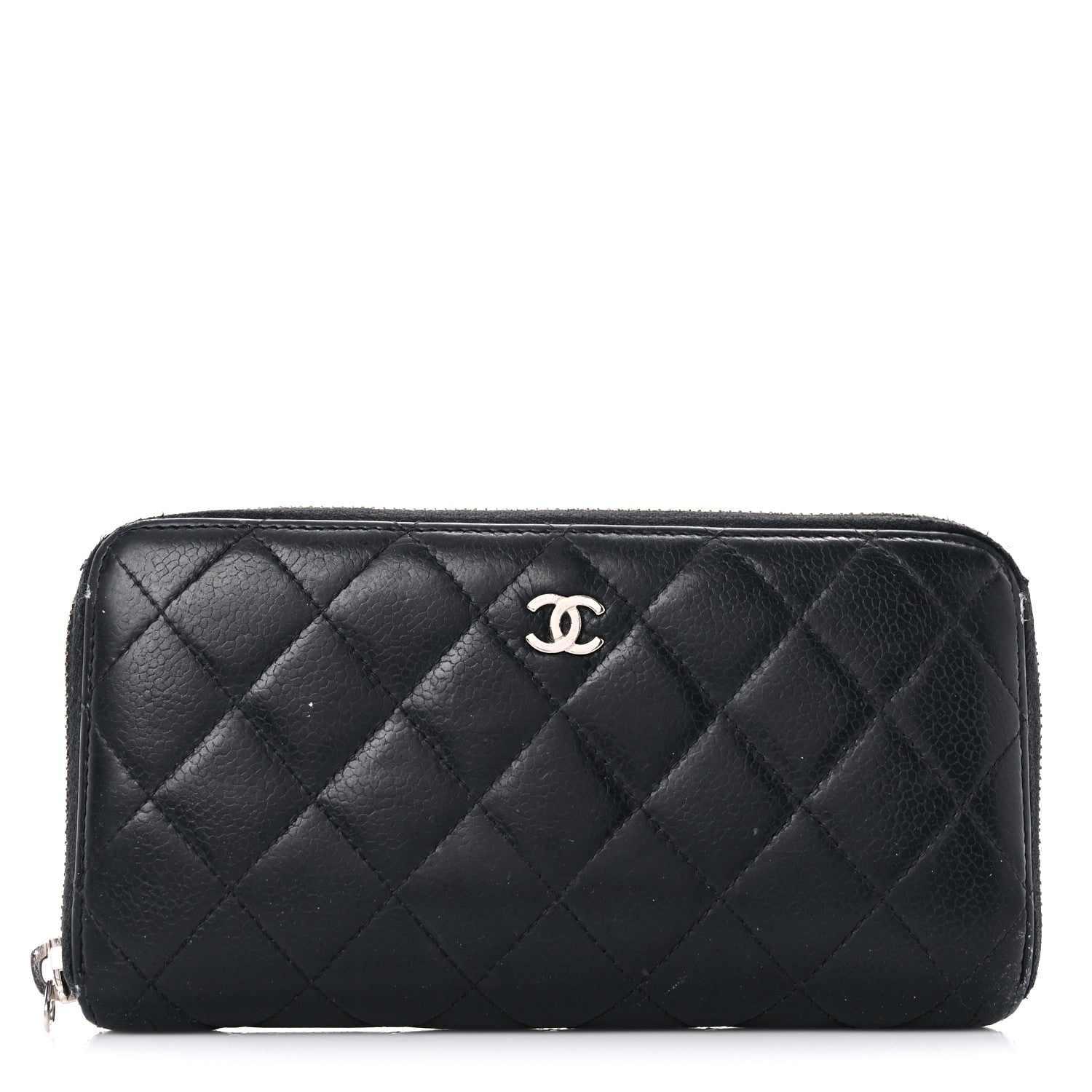 Chanel Caviar Quilted Medium Zip Around Wallet Black 1 of 25