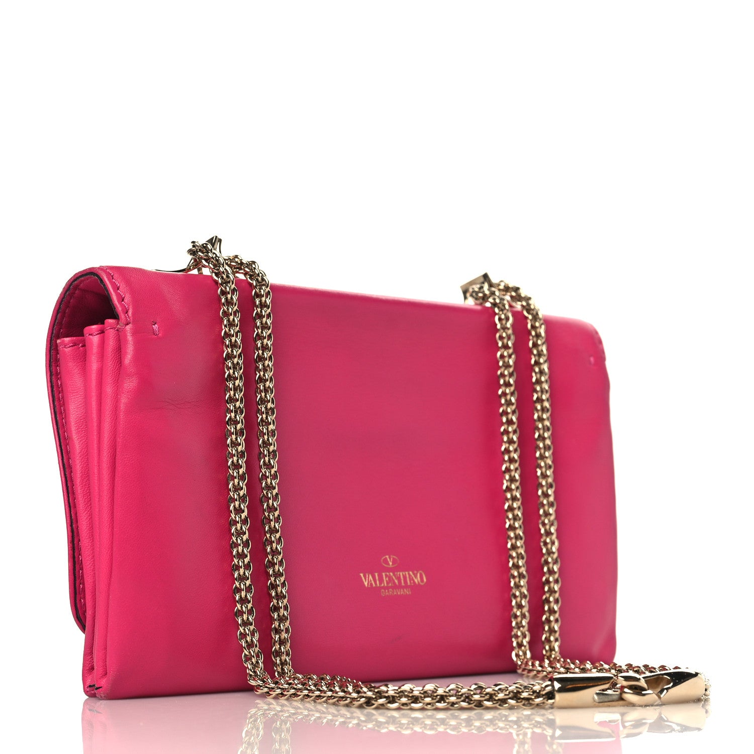Valentino Garavani Calfskin Va Va Voom Shoulder Bag Pop Fuxia 3 of 15