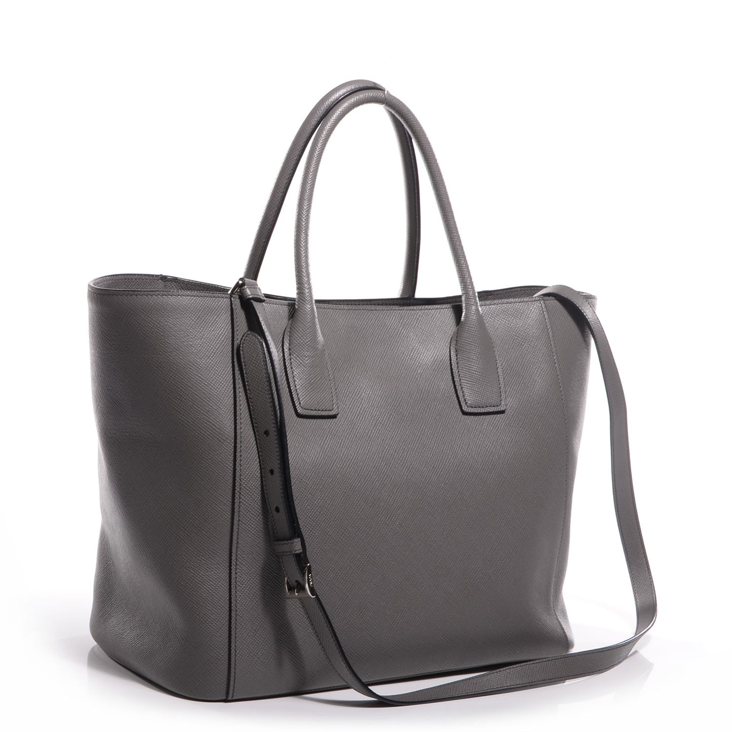 Saffiano Cuir Front Pocket Tote Marmo