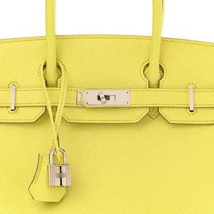 Hermes Epsom Birkin 30 Lime 8 of 14