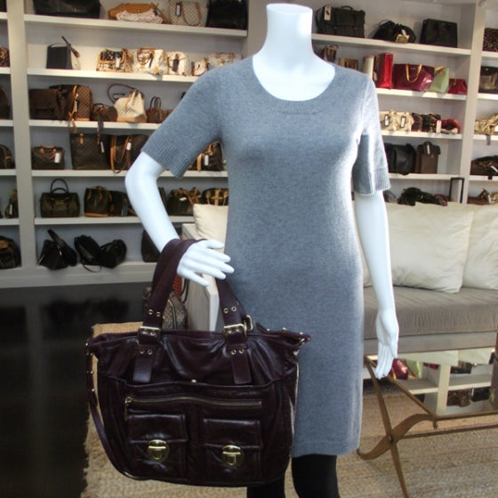 Leather Stella Dark Plum
