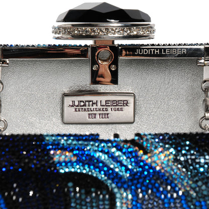 Judith Leiber Swarovski Crystal New Soap Dish Clutch Indigo 6 of 7