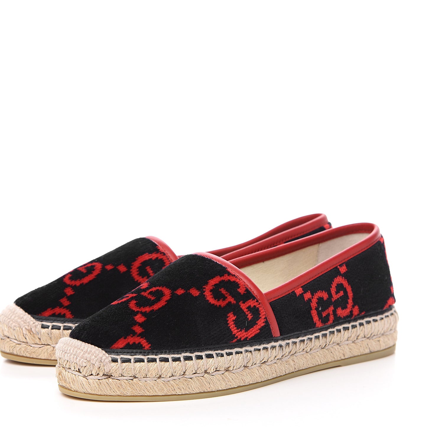 Terry Cloth GG Monogram Espadrilles 35 Blue Red