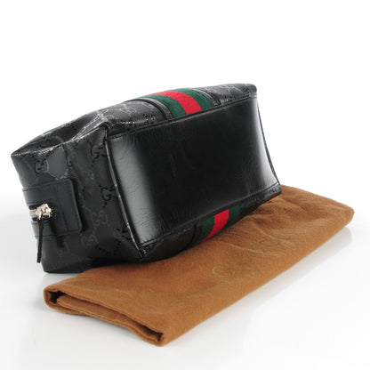 Gucci Imprime Monogram Web Large Cosmetic Case Black 4 of 7
