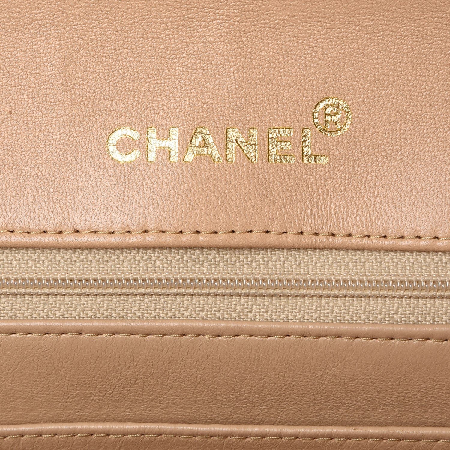 Chanel Lambskin Chevron Flap Beige 5 of 13