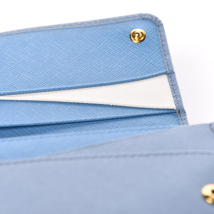 Prada Saffiano Metal Continental Flap Wallet Aviazione 8 of 11