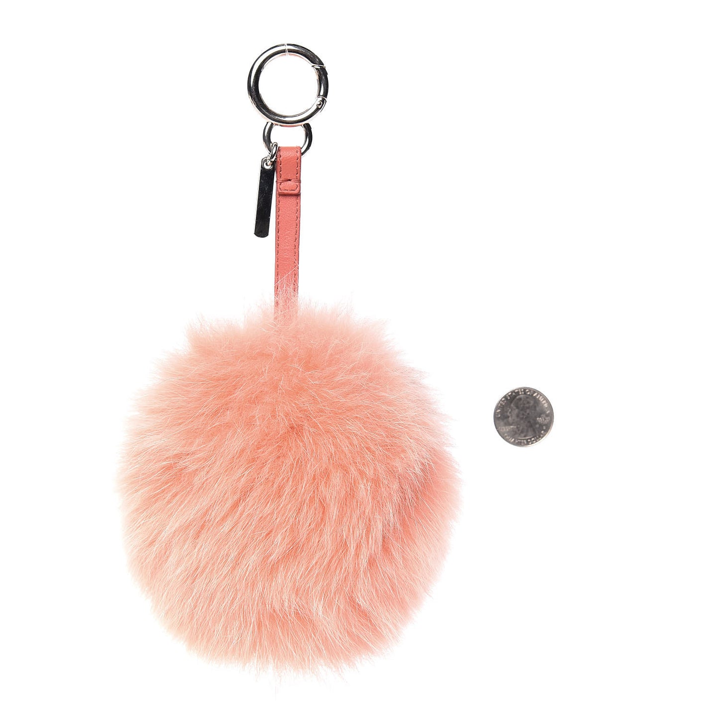 Fox Fur Y ABCharm Bag Charm Pink Black