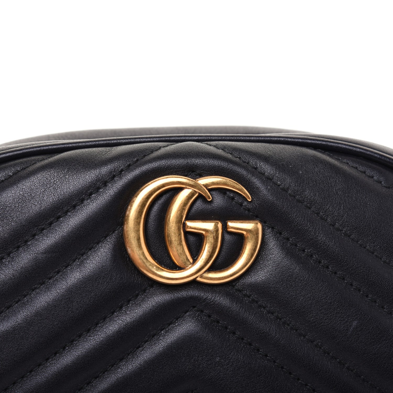 Gucci Calfskin Matelasse GG Marmont Belt Bag 105 42 Black 11 of 16