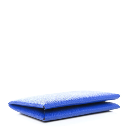 Hermes Epsom Calvi Card Case Bleu Royal 3 of 4