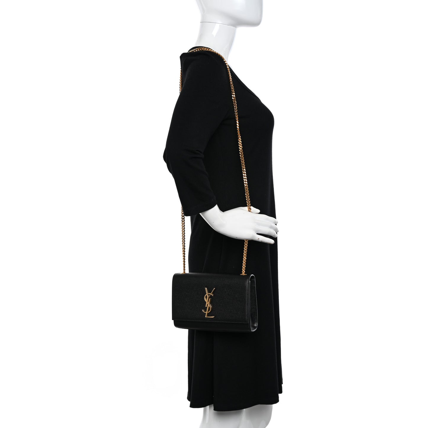 Grain De Poudre Small Monogram Kate Satchel Black