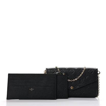 Louis Vuitton Empreinte Pochette Felicie Chain Wallet Black 1 of 9
